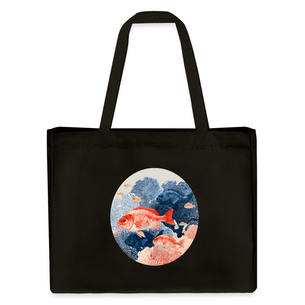 Bunter Meeres Fisch - Stanley/Stella recycelter Shopping Bag - Schwarz
