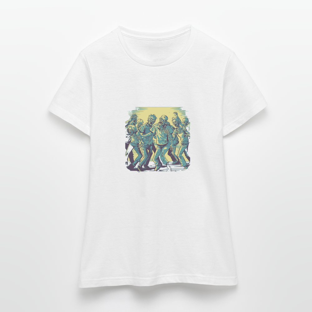 Tanzende Zombies - Gruseliges Zombie Motiv - Frauen T-Shirt - Weiß