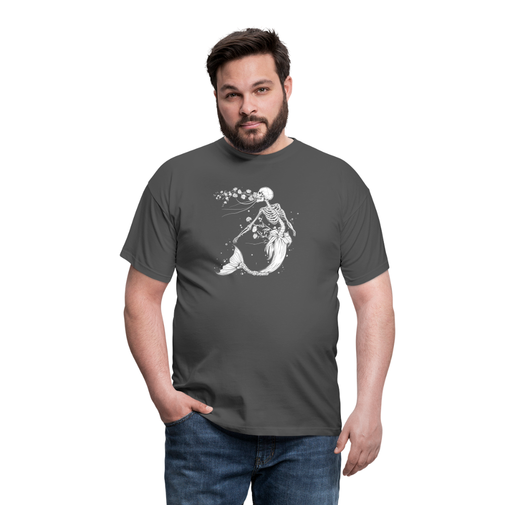 Florale Skelett Meerjungfrau - Männer T-Shirt - Anthrazit