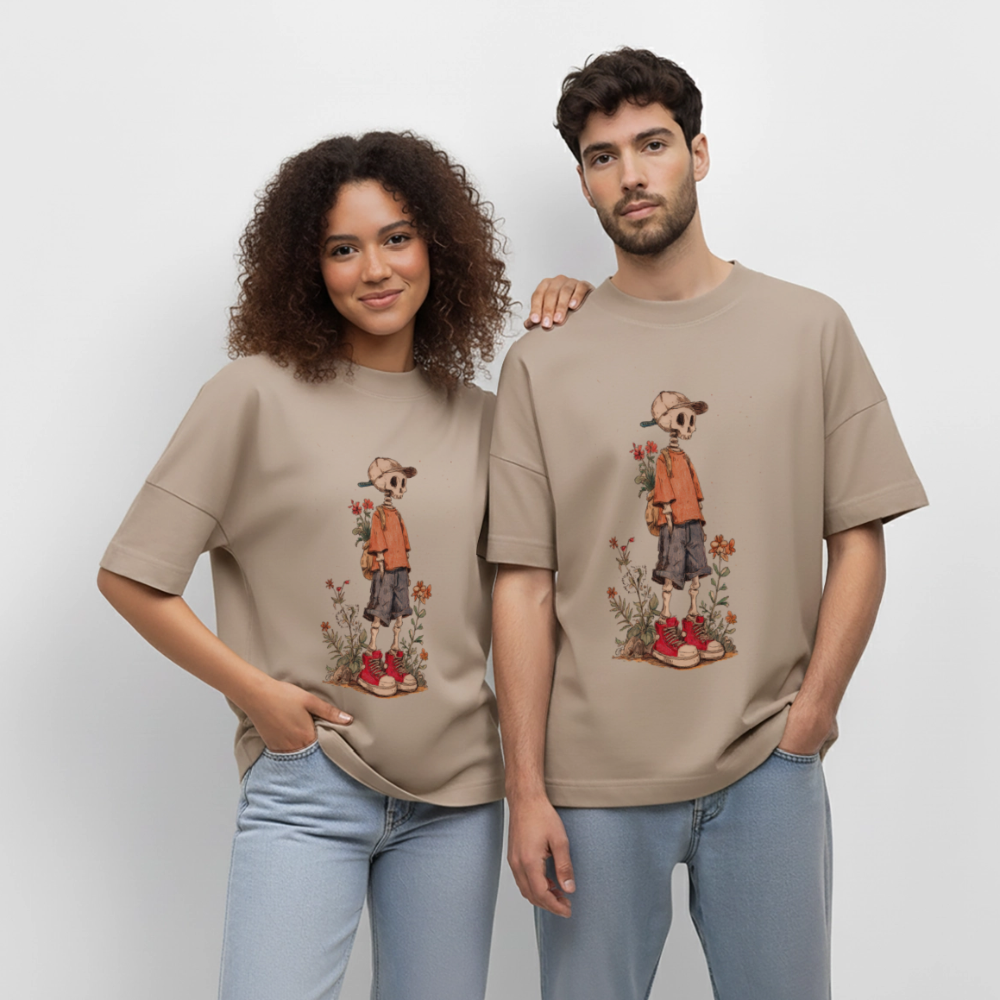 Skeleton Boy - Stanley/Stella Oversized Unisex Bio T-Shirt Blaster - Steingrau