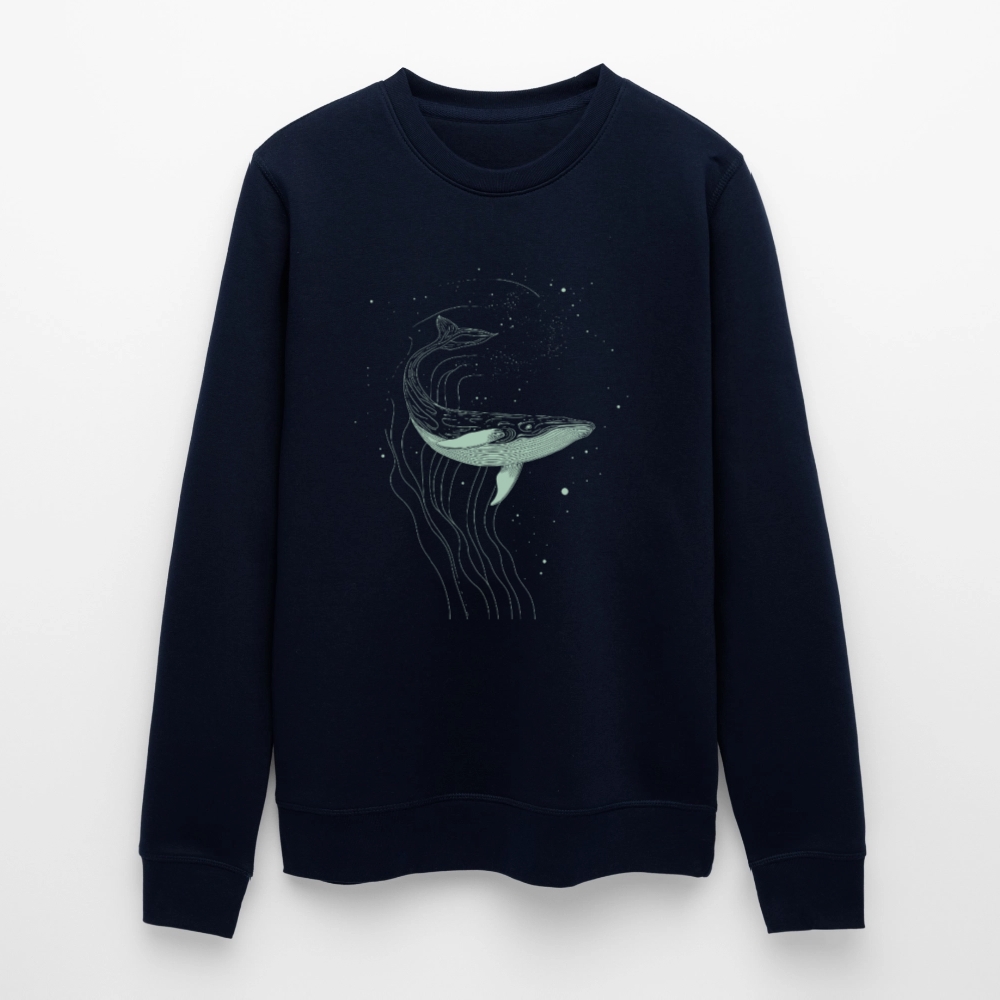 Lineart Wal Motiv (hellgrün) - Stanley/Stella Unisex Bio-Sweatshirt ROLLER - Navy