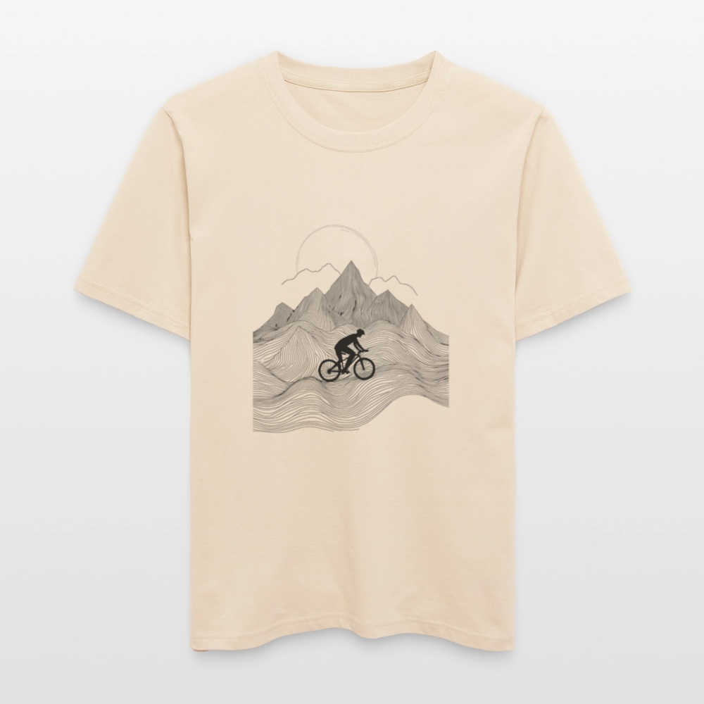 Radfahrer in den Bergen - Stanley/Stella Relaxed Fit Unisex Bio-T-Shirt Sparker - Weißgrau