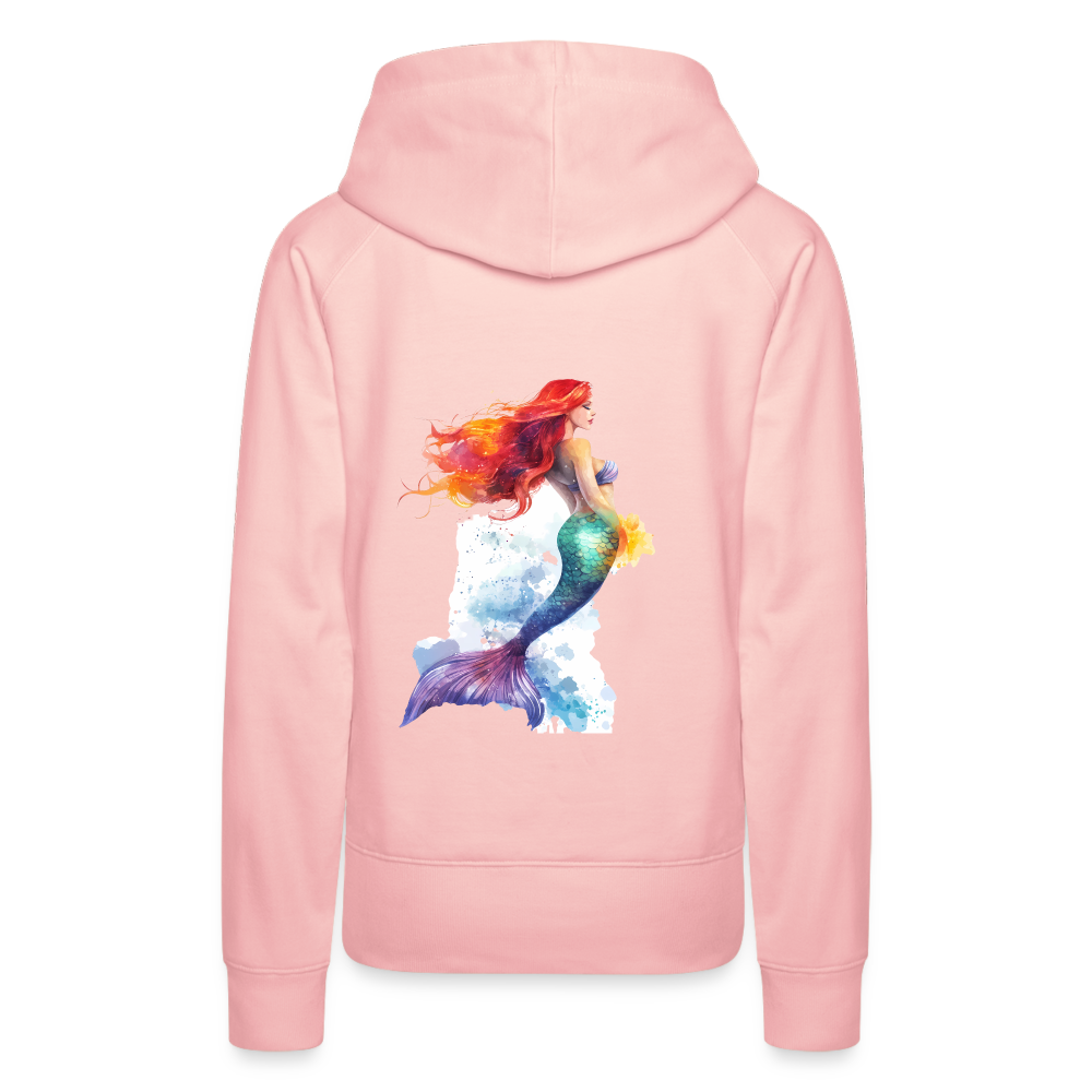 Meerjungfrau als Aquarelle - Frauen Premium Hoodie - Kristallrosa