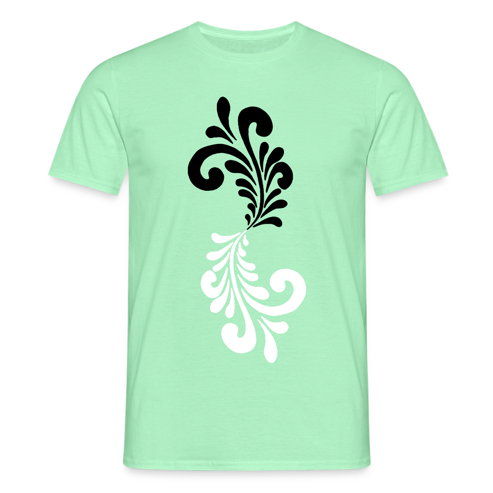 Bembel Ornamente schwarz/weiß - Männer Shirt - Mintgrün