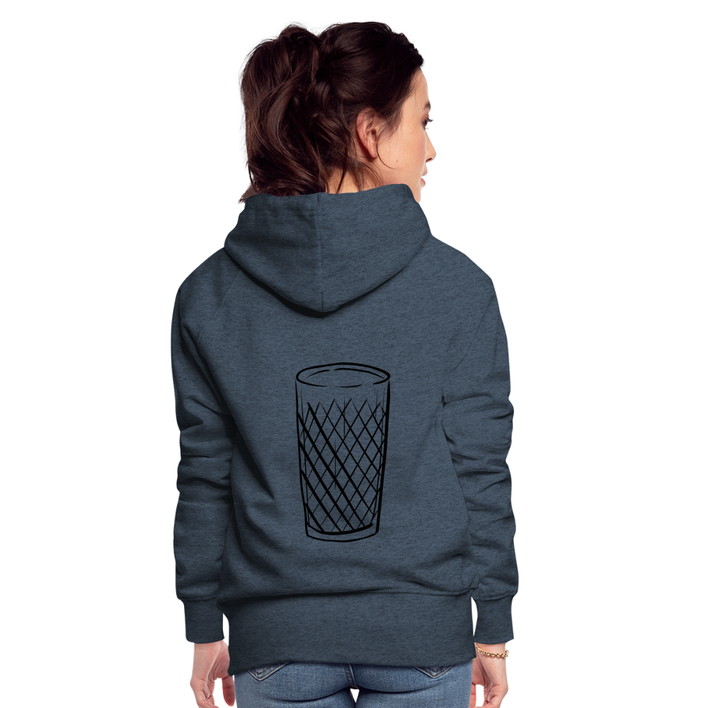Frankfurter Geripptes - Äpplerglas - Hessisch Mundart - Frauen Premium Hoodie - Jeansblau