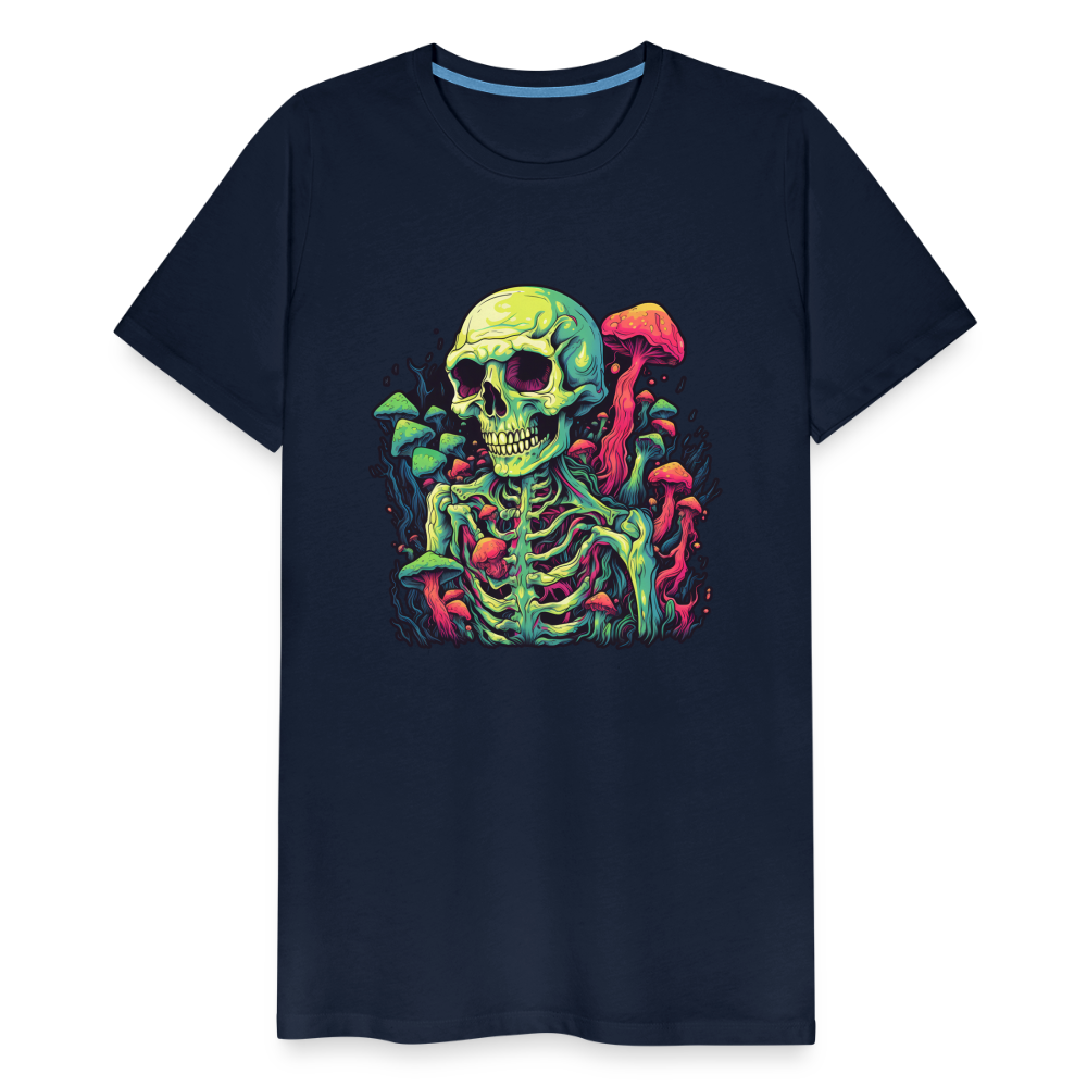 Horror Pilz Skelett - Happy Halloween - Männer Premium T-Shirt - Navy