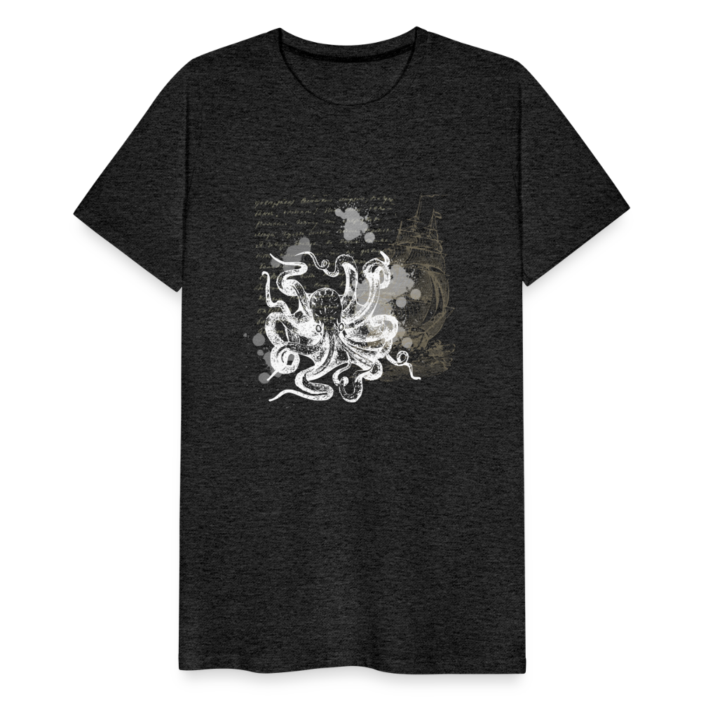 Vintage Steampunk Oktopus Motiv - Männer Premium T-Shirts - Anthrazit