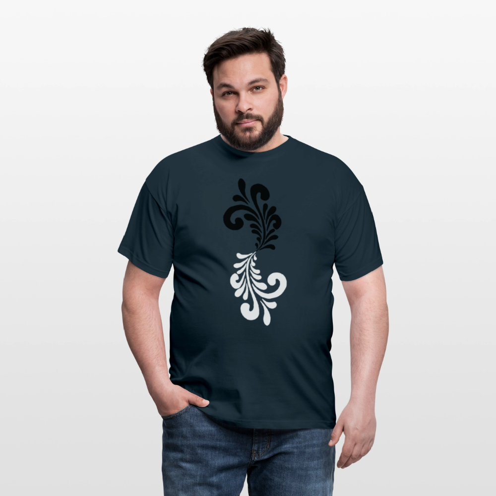 Bembel Ornamente schwarz/weiß - Männer Shirt - Navy