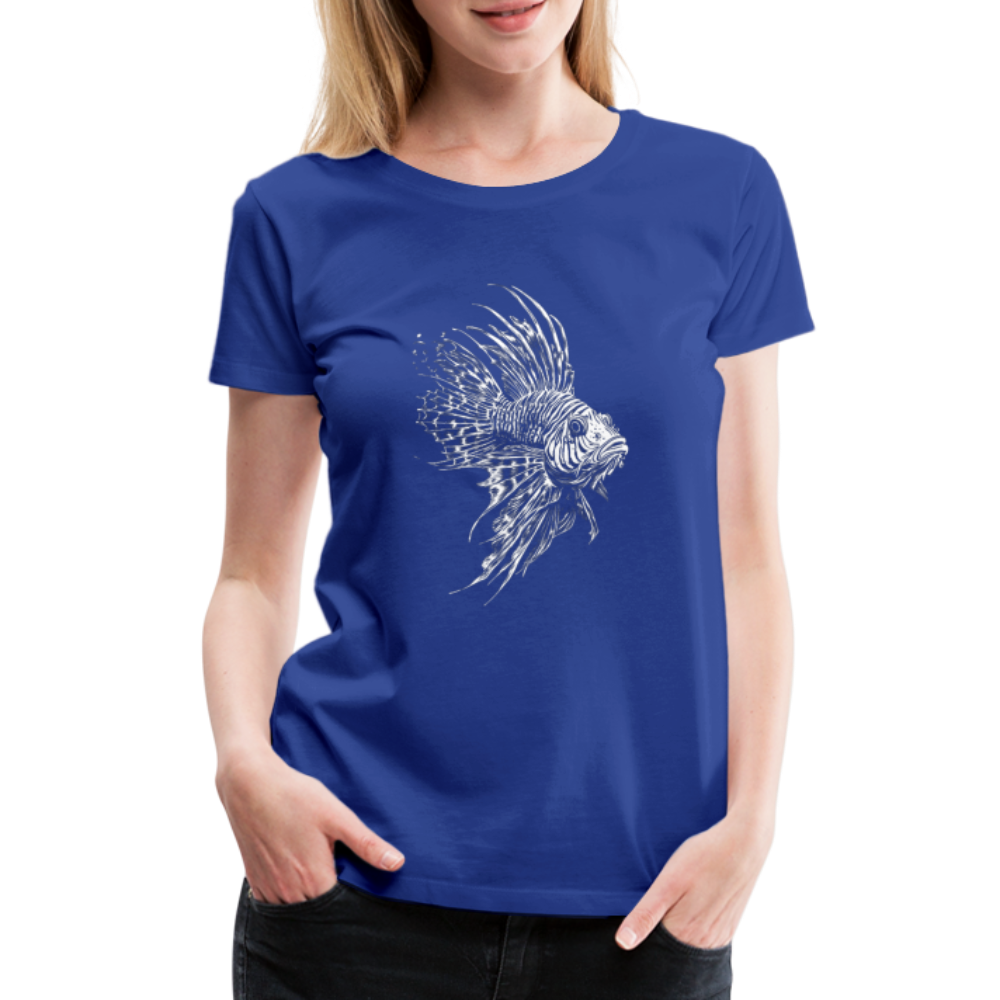 Rotfeuerfisch - Monochrom - Frauen Premium T-Shirt - Königsblau