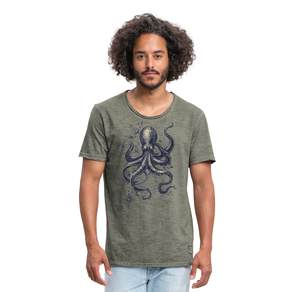 Steampunk Oktopus - Männer Vintage T-Shirt - Vintage Khaki