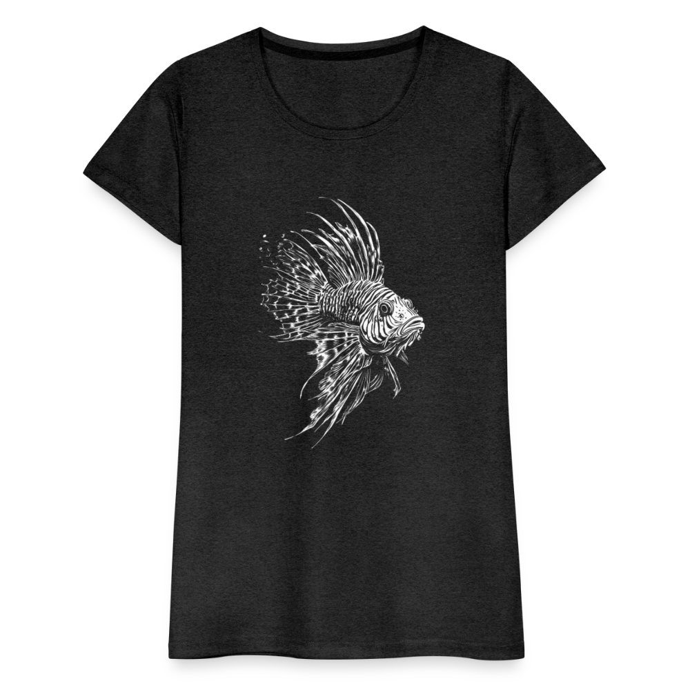 Rotfeuerfisch - Monochrom - Frauen Premium T-Shirt - Anthrazit