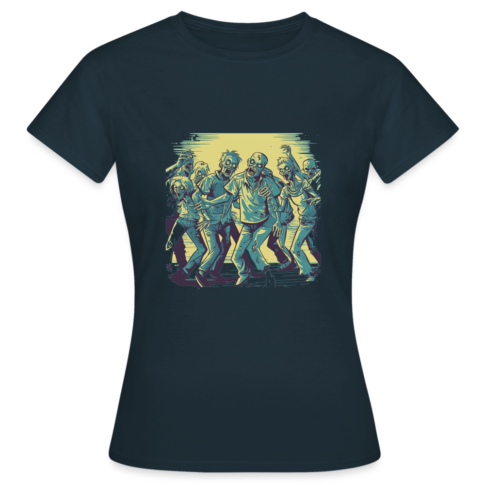 Tanzende Zombies - Gruseliges Zombie Motiv - Frauen T-Shirt - Navy