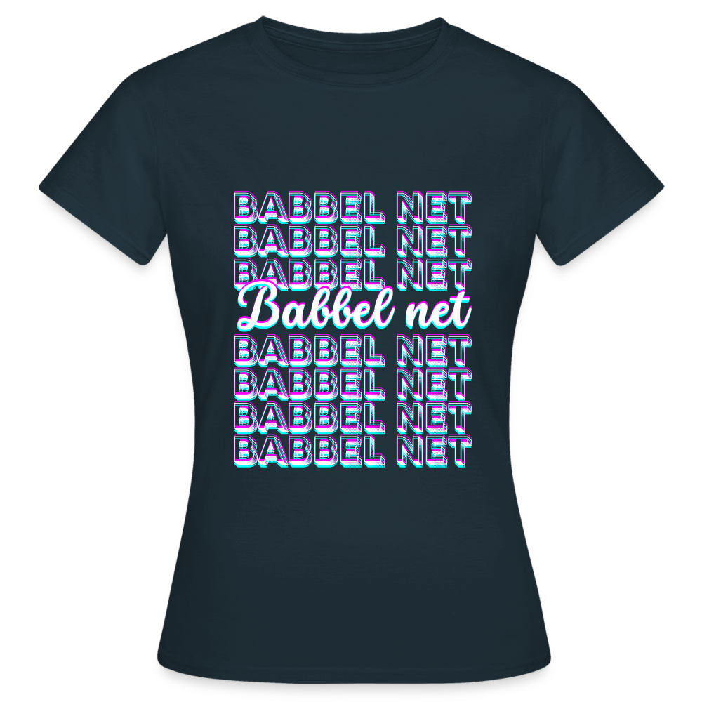 Babbel net - Hessisch Mundart - Frauen T-Shirt - Navy
