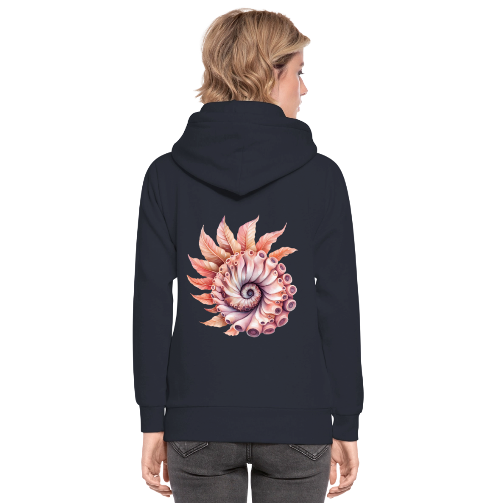 Fedriger Tentakel Nautilus - Goldener Schnitt - Unisex Schalkragen Hoodie - Navy