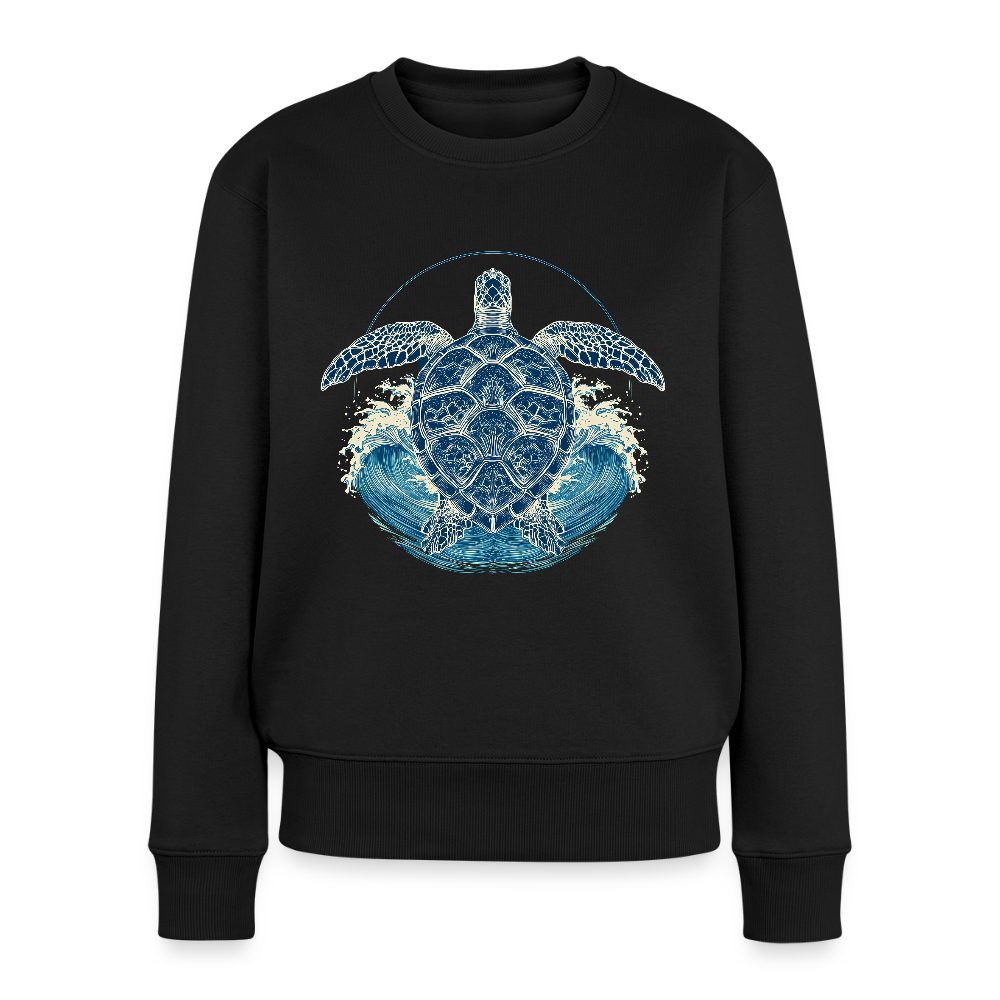Ocean Spirit – Meeresschildkröte - Frauen Premium Pullover - Schwarz