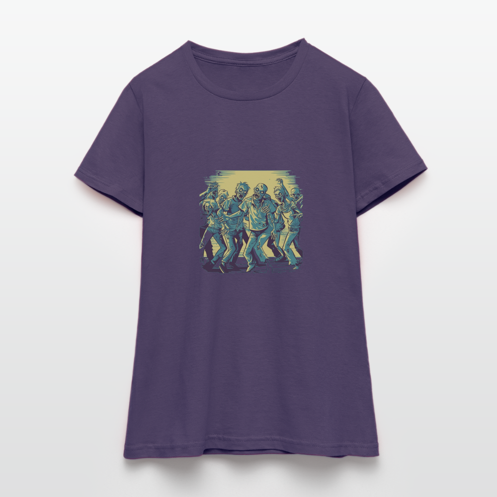 Tanzende Zombies - Gruseliges Zombie Motiv - Frauen T-Shirt - Dunkellila