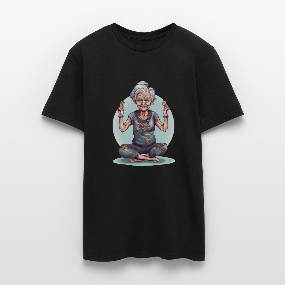 Coole Yoga Oma - Meditation im besten Alter - Männer T-Shirt - Schwarz