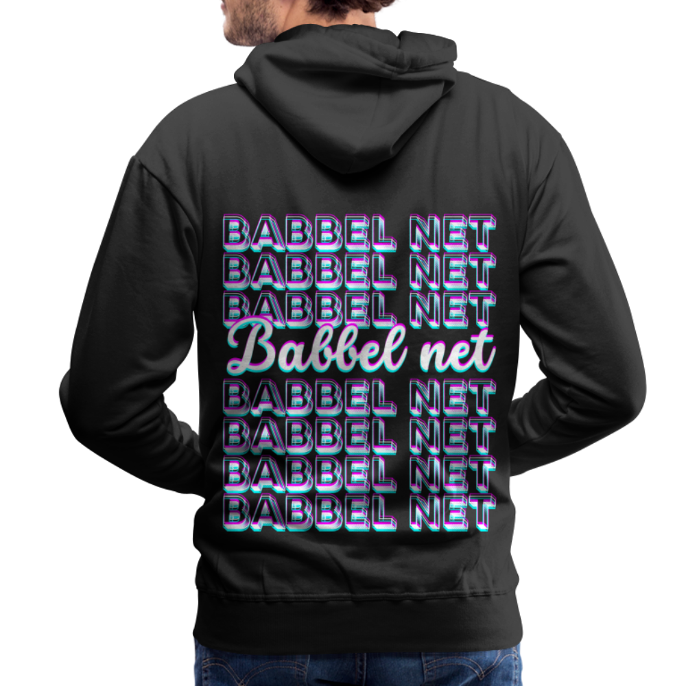 Babbel net - Hessisch Mundart - Männer Premium Hoodie - Schwarz