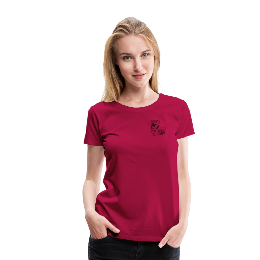Bembel mit Gläsern - Hessisch Mundart - Frauen Premium T-Shirt - dunkles Pink