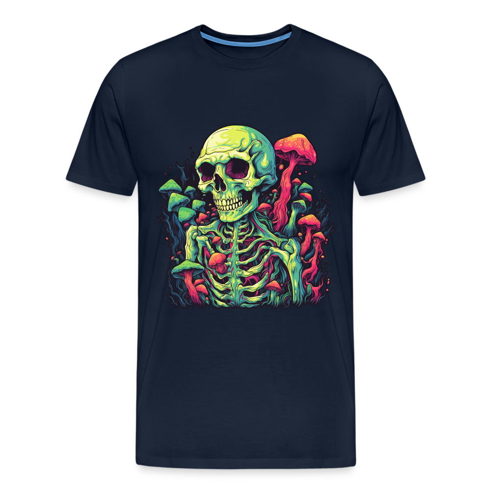 Horror Pilz Skelett - Happy Halloween - Männer Premium T-Shirt - Navy