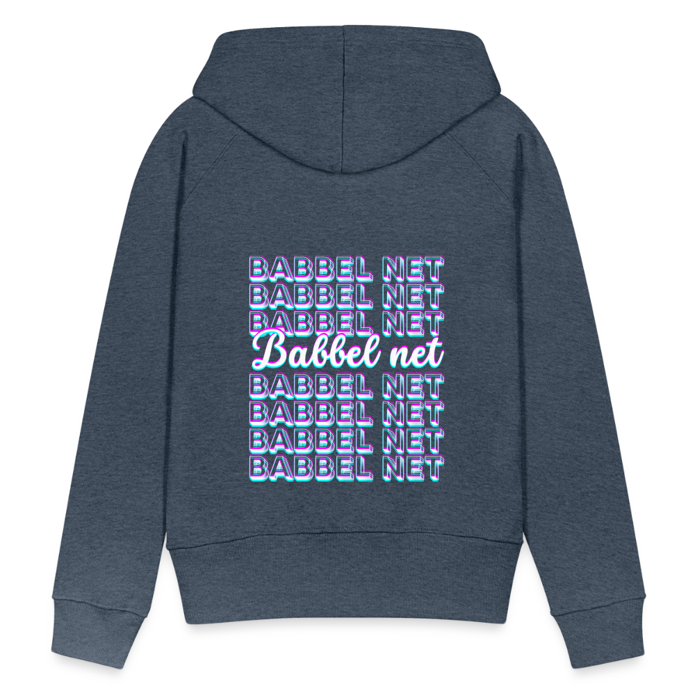 Babbel net - Hessisch Mundart - Frauen Premium Hoodie - Jeansblau