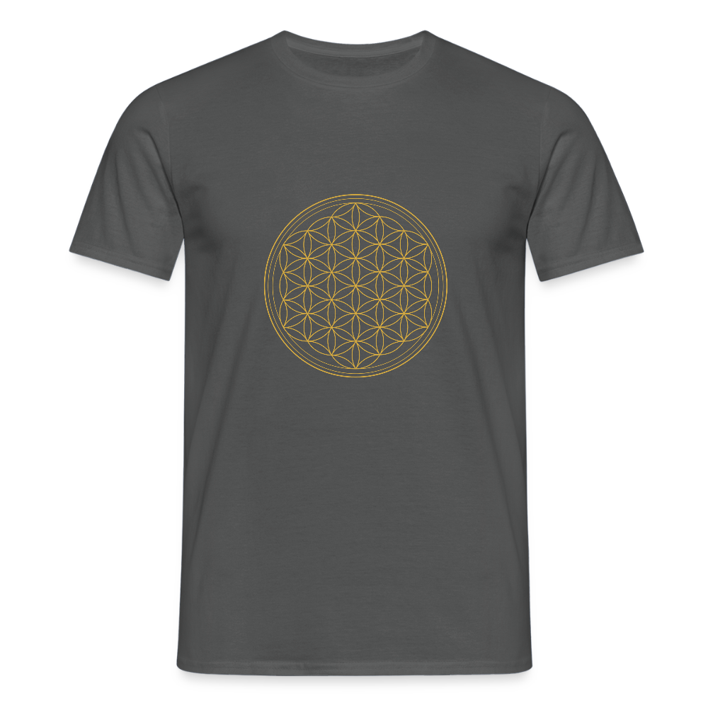 Blume des Lebens "Flower of Life" - Männer T-Shirt - Anthrazit