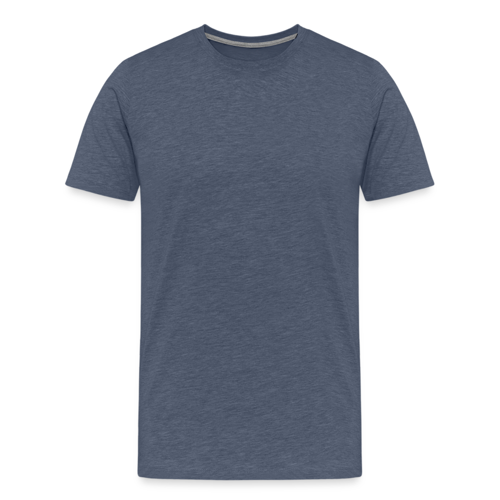 Qualle mit roten Fäden - Männer Premium T-Shirt - Blau meliert