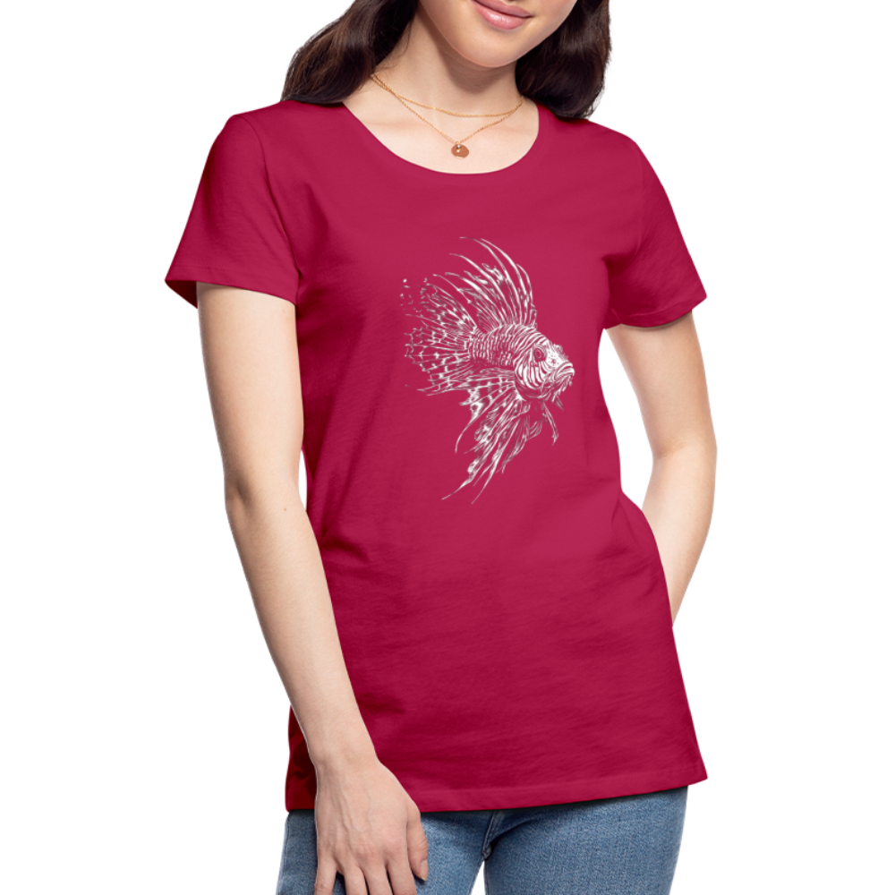 Rotfeuerfisch - Monochrom - Frauen Premium T-Shirt - dunkles Pink