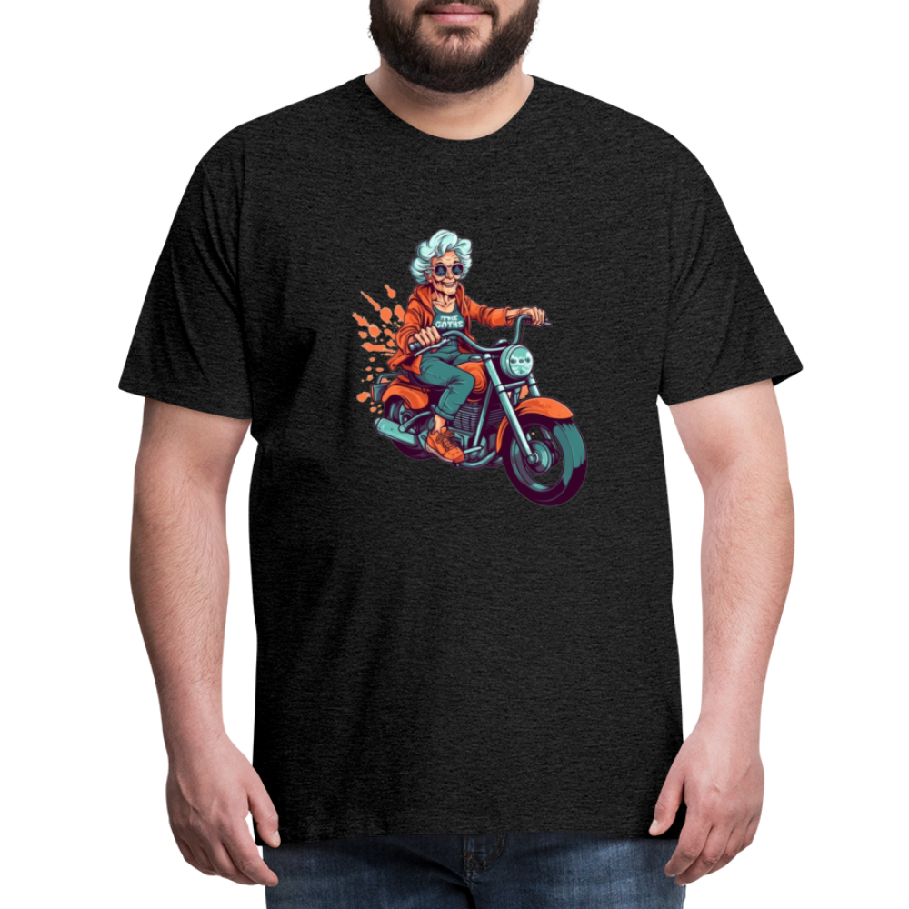 Coole alte Biker Oma - Motorrad Omi - Männer T-Shirt - Anthrazit