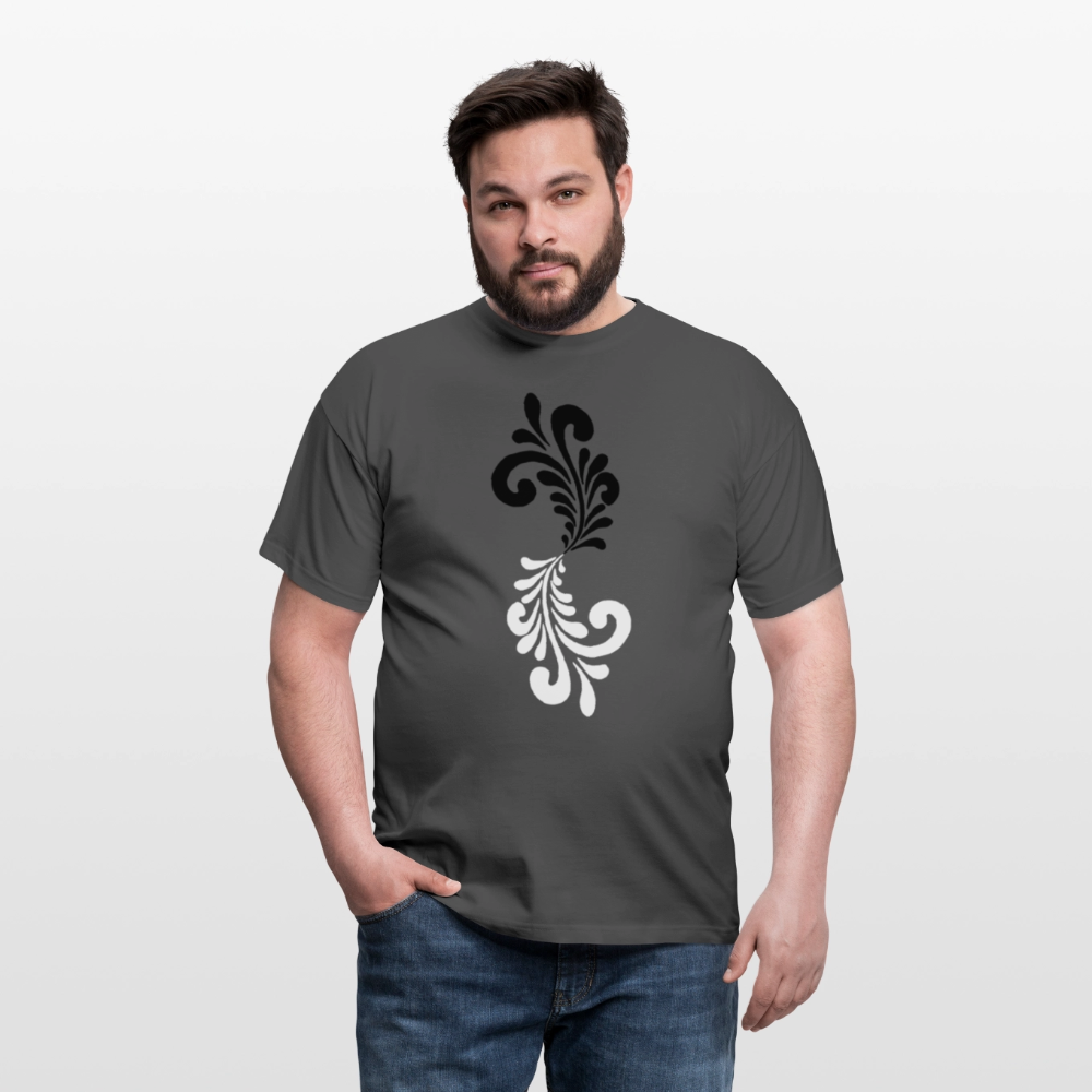 Bembel Ornamente schwarz/weiß - Männer Shirt - Anthrazit