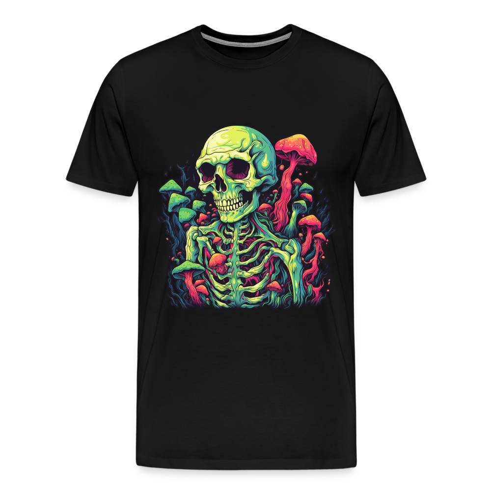 Horror Pilz Skelett - Happy Halloween - Männer Premium T-Shirt - Schwarz