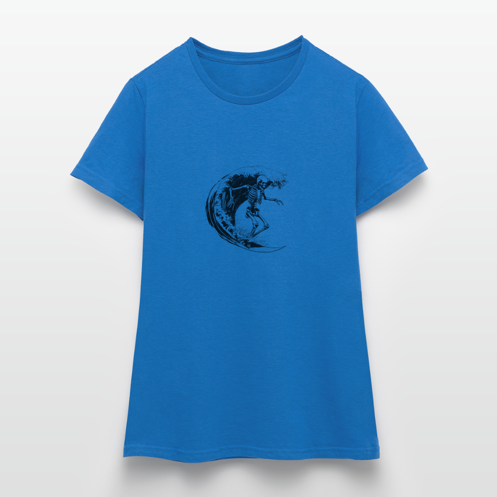 Cooles Surfer Skelett - Frauen T-Shirt - Royalblau