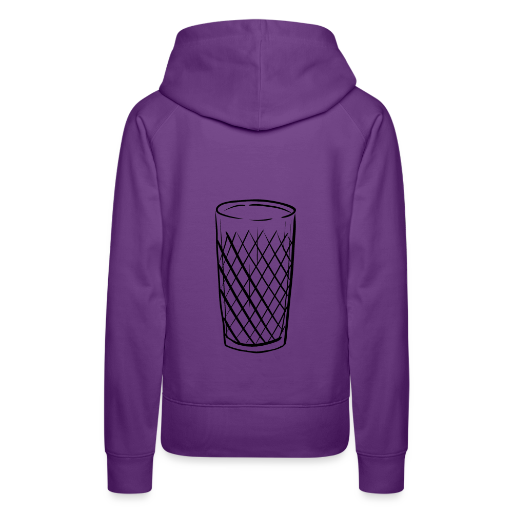 Frankfurter Geripptes - Äpplerglas - Hessisch Mundart - Frauen Premium Hoodie - Purple