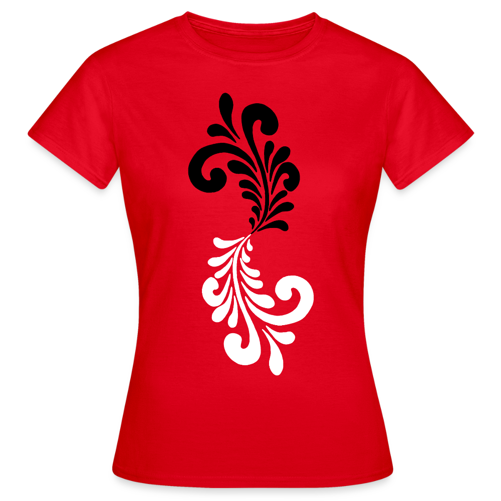 Bembel Ornamente schwarz/weiß - Frauen T-Shirt - Rot
