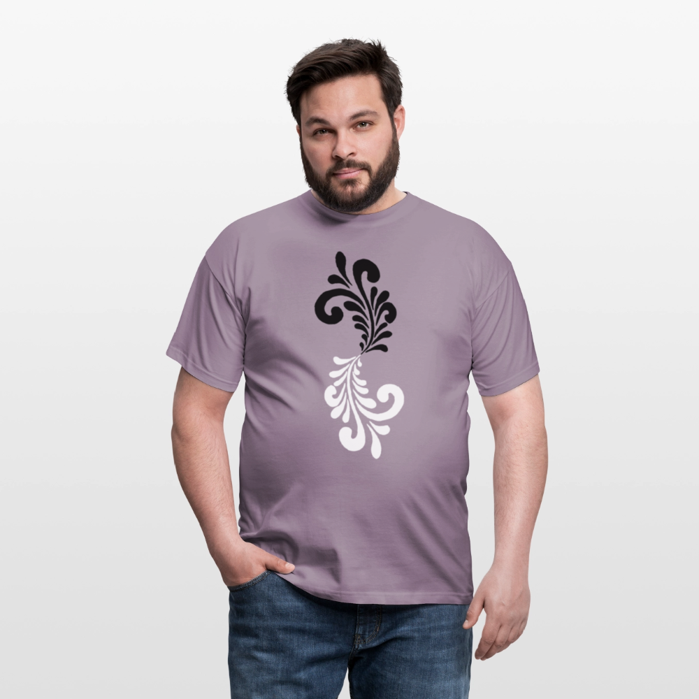 Bembel Ornamente schwarz/weiß - Männer Shirt - Lilagrau