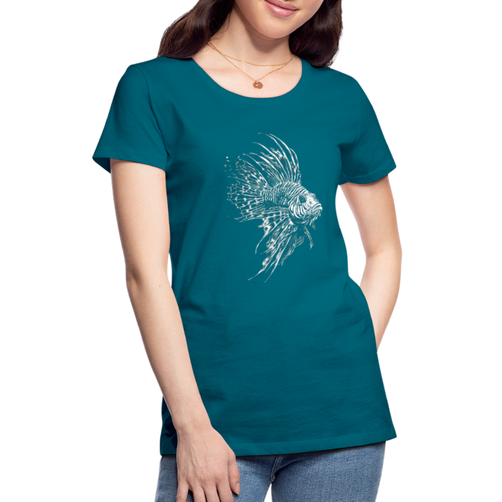 Rotfeuerfisch - Monochrom - Frauen Premium T-Shirt - Divablau