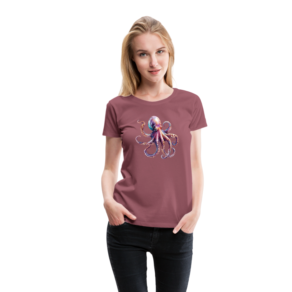 Cooles Wasserfarben Aquarell Oktopus Design - Frauen Premium T-Shirts - Malve