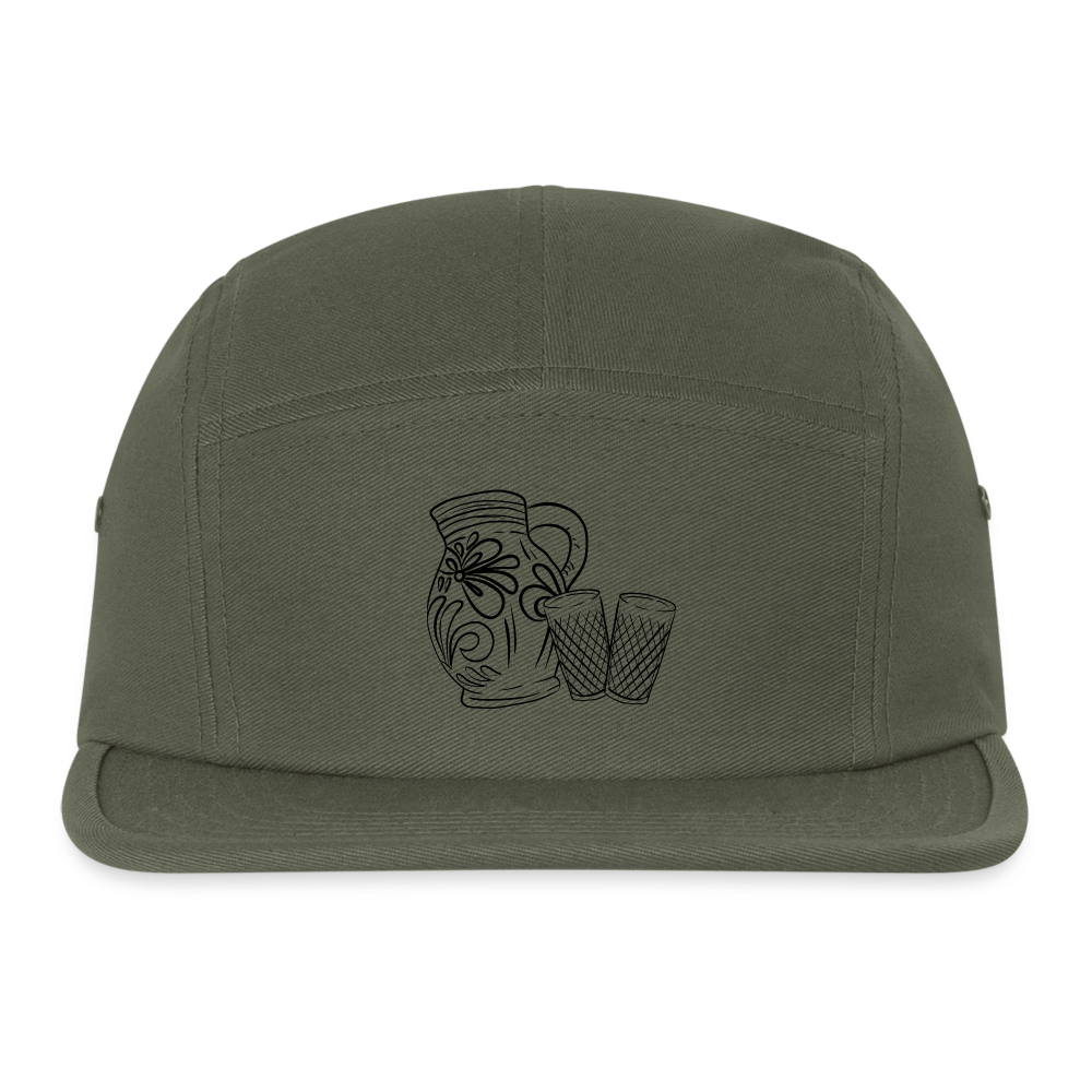 Bembel mit Gläsern - Hessisch Mundart - Canvas Cap - Olivgrün