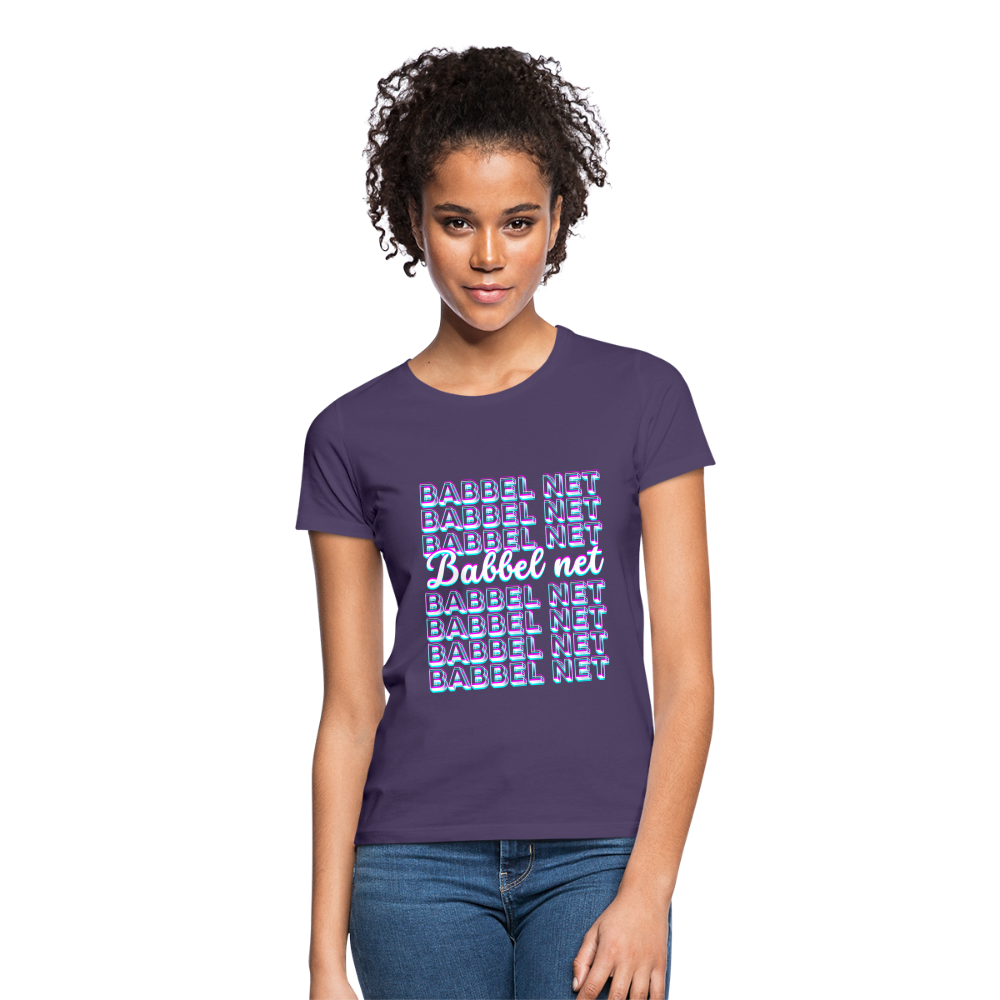 Babbel net - Hessisch Mundart - Frauen T-Shirt - Dunkellila