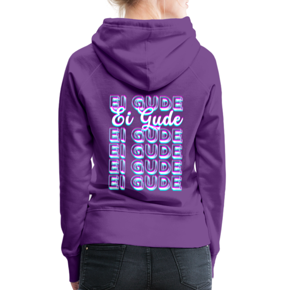 Ei Gude - Hessisch Mundart - Frauen Premium Hoodie - Purple
