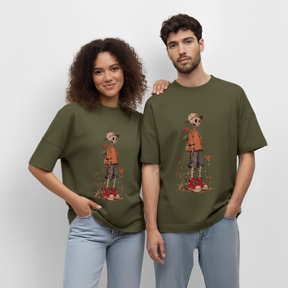 Skeleton Boy - Stanley/Stella Oversized Unisex Bio T-Shirt Blaster - Khaki
