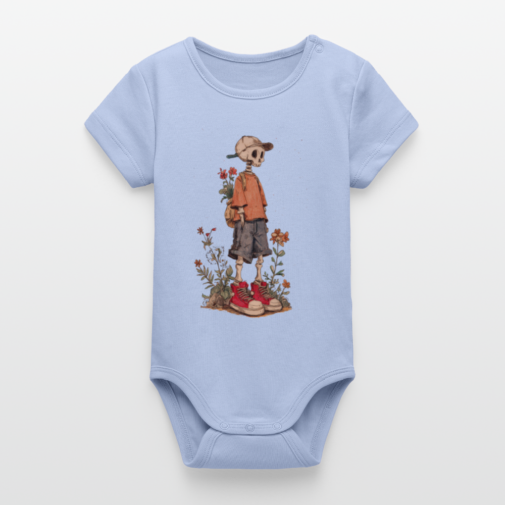 Skeleton Boy - Stanley/Stella Baby Bio Kurzarm-Body - Sky