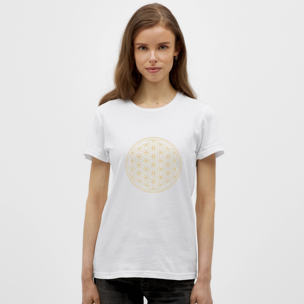 Blume des Lebens "Flower of Life" - Frauen T-Shirt - Weiß