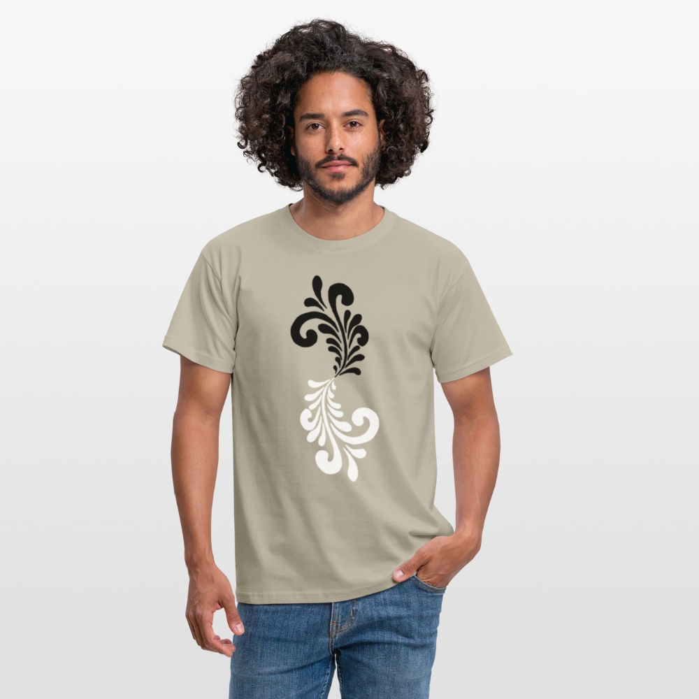 Bembel Ornamente schwarz/weiß - Männer Shirt - Sandbeige