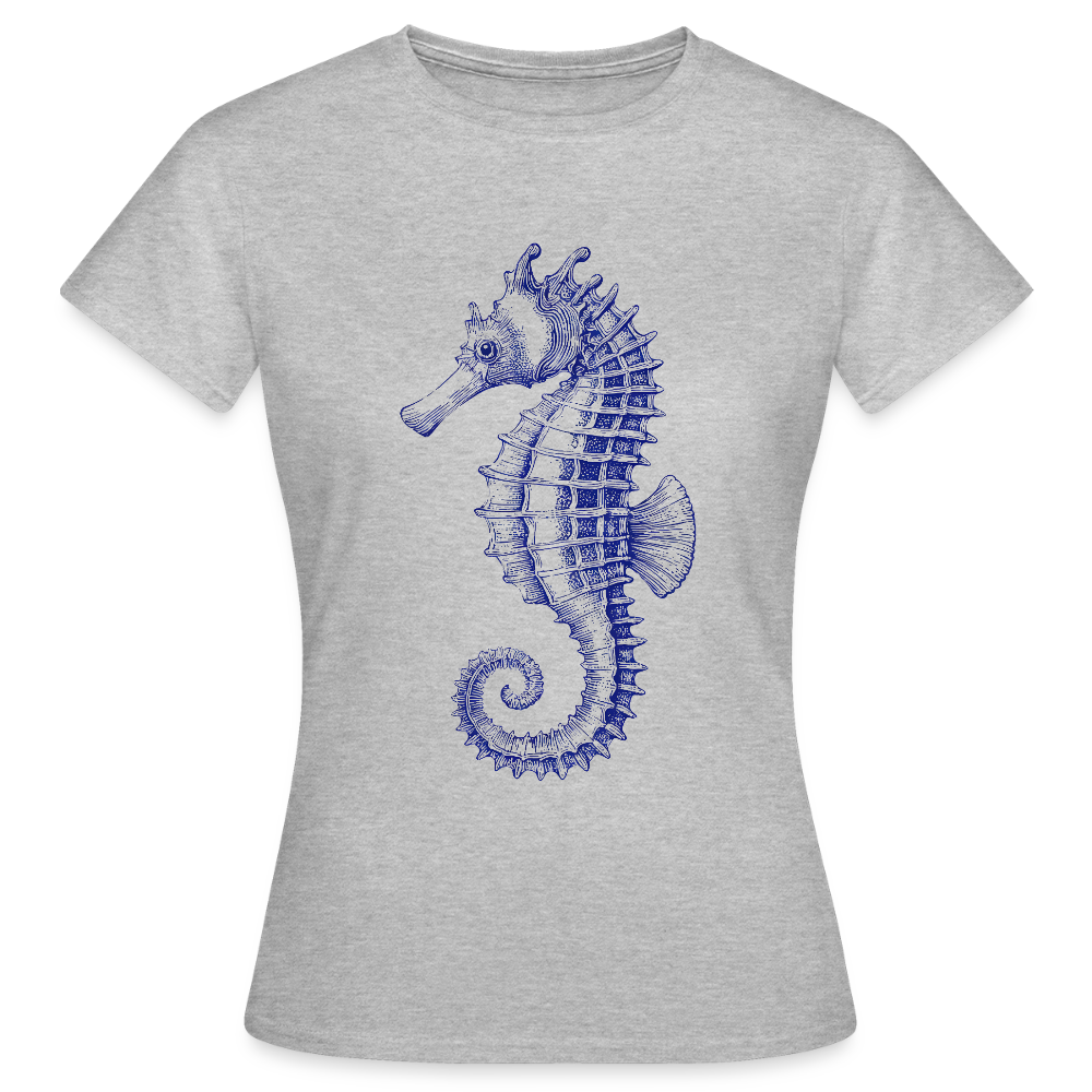 Indigo Seepferchen - Männer T-Shirt - Grau meliert