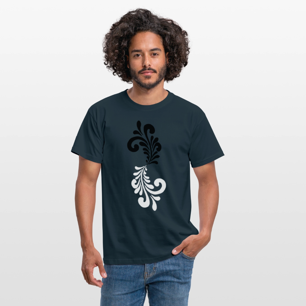 Bembel Ornamente schwarz/weiß - Männer Shirt - Navy