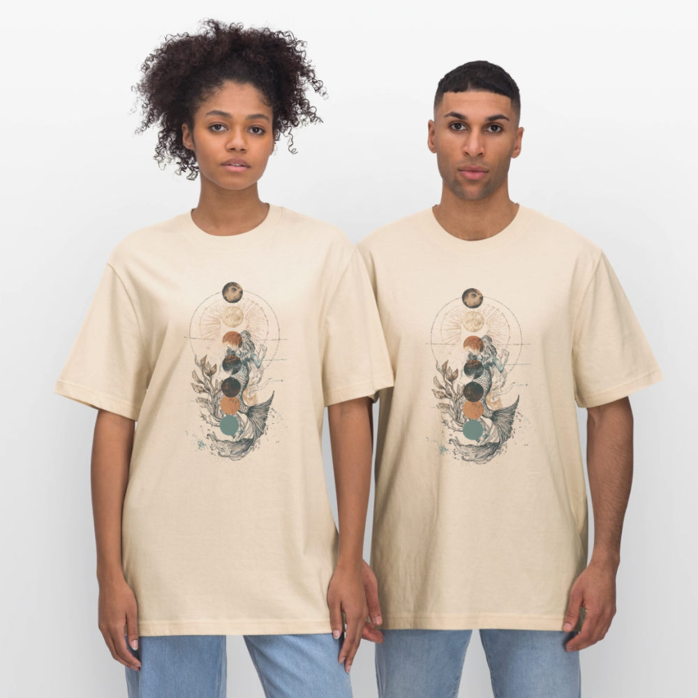 Mystic Mermaid – Mondphasen - Stanley/Stella Relaxed Fit Unisex Bio-T-Shirt Sparker - Weißgrau