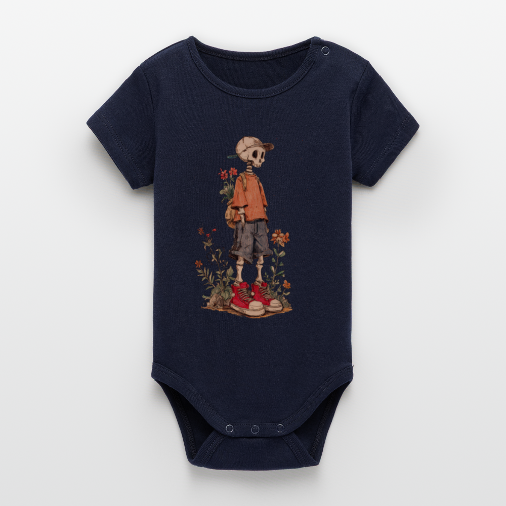 Skeleton Boy - Stanley/Stella Baby Bio Kurzarm-Body - Navy