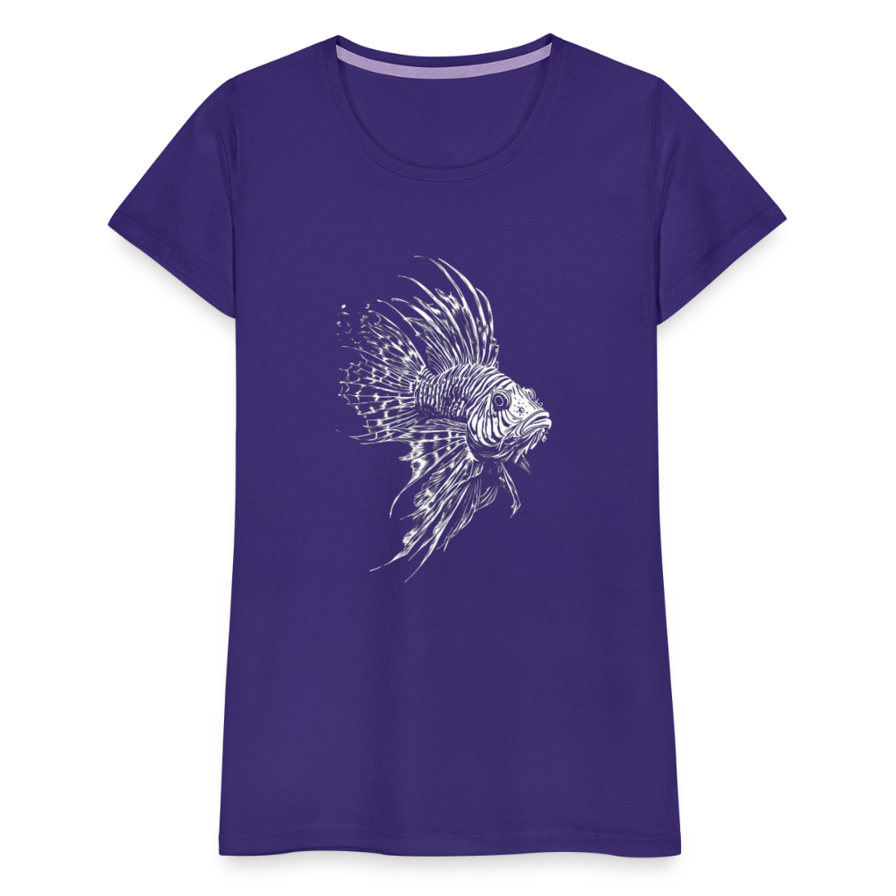 Rotfeuerfisch - Monochrom - Frauen Premium T-Shirt - Lila