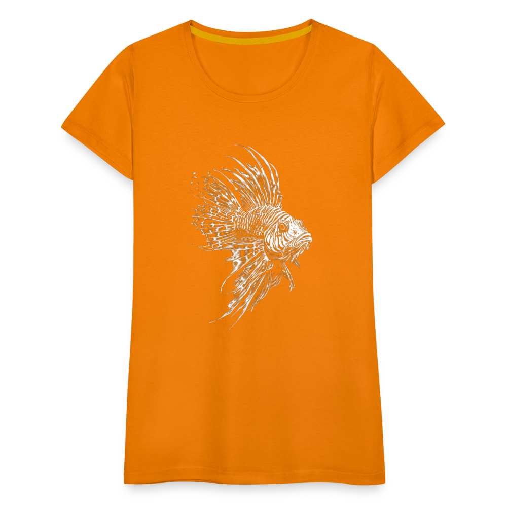 Rotfeuerfisch - Monochrom - Frauen Premium T-Shirt - Orange